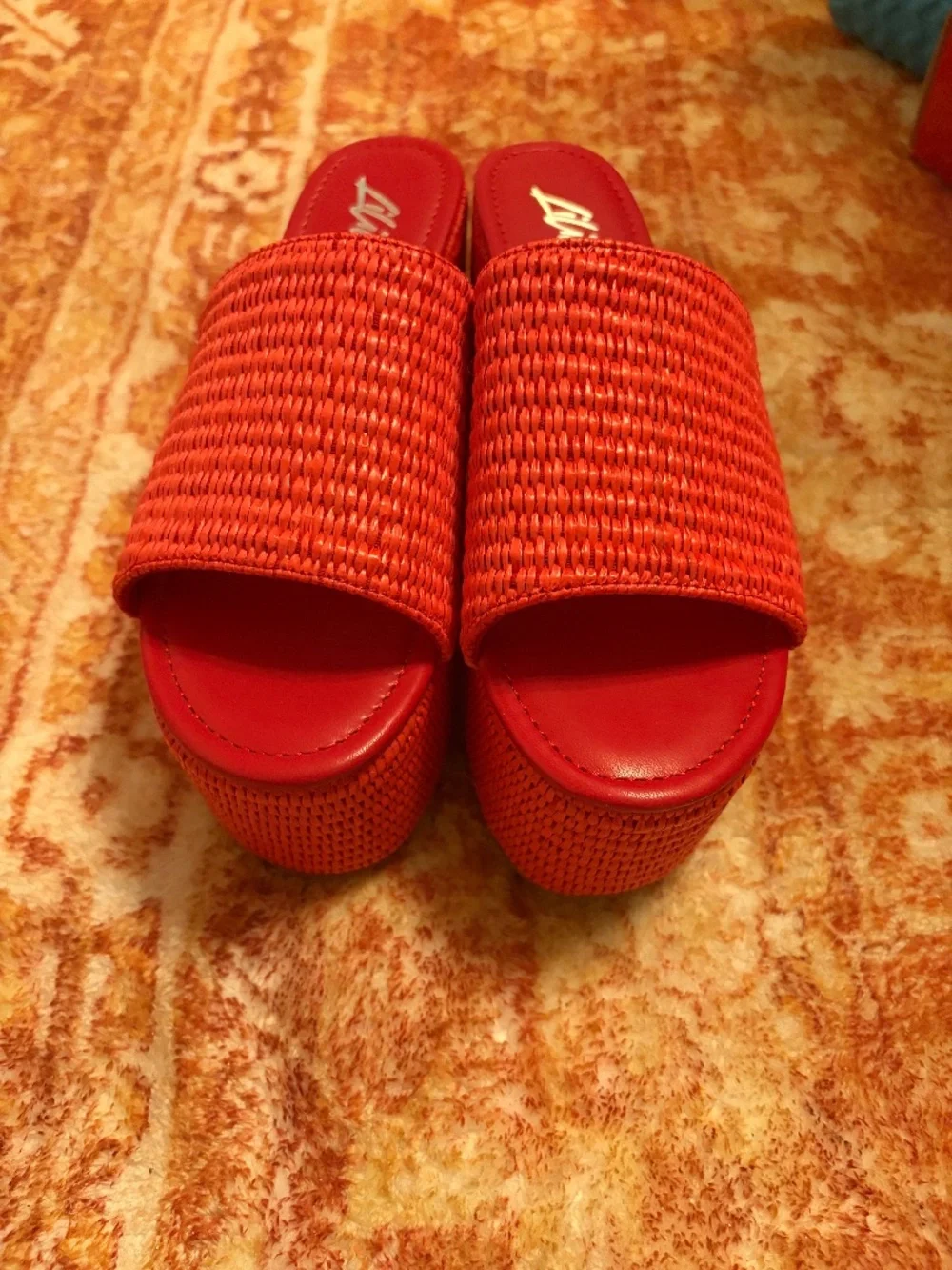 Women’s Red Wedge Dress Shoes Size 7